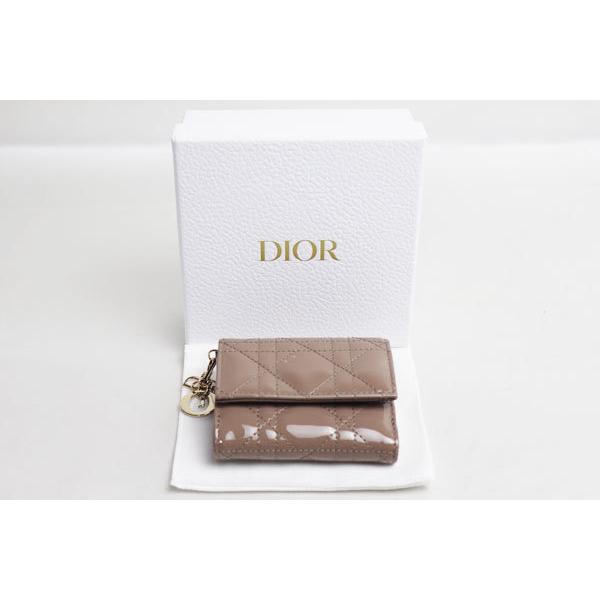 Christian Dior クリスチャンディオール 三つ折り財布 LADY DIOR 