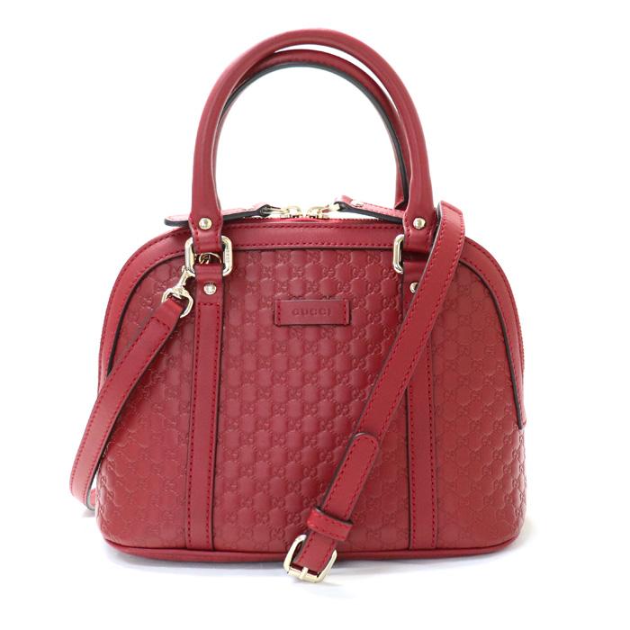 GUCCI グッチ マイクログッチシマ 2Wayショルダーバッグ レッド 449654  