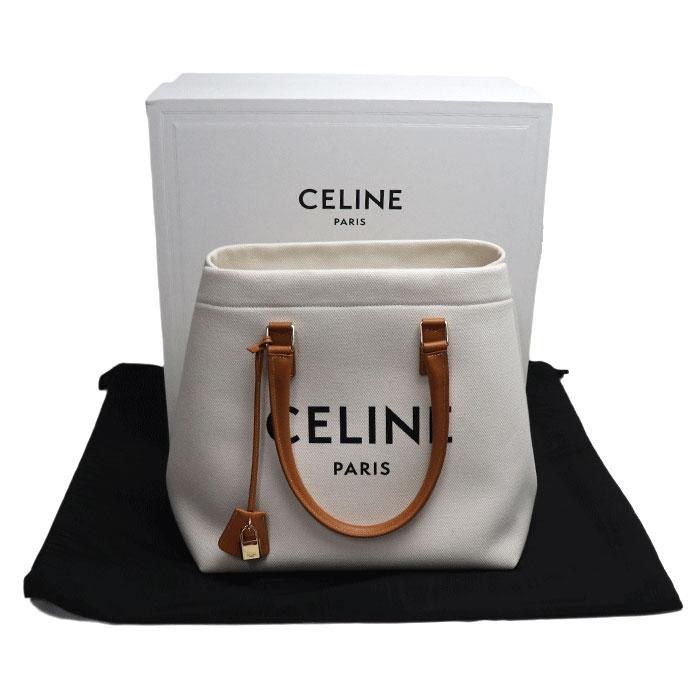 CELINE（セリーヌ） ホリゾンタル カバM トートバッグ ナチュラル/タン