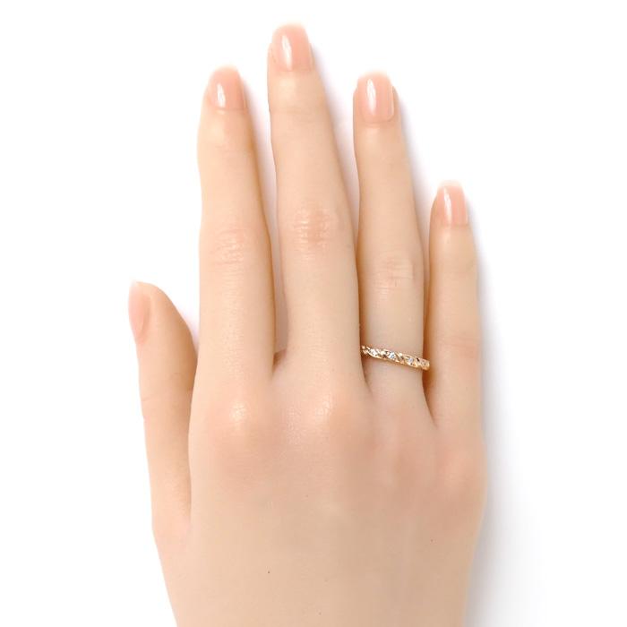 Chaumet ショーメ K18PG ピンクゴールド トルサード 8P ダイヤ リング 