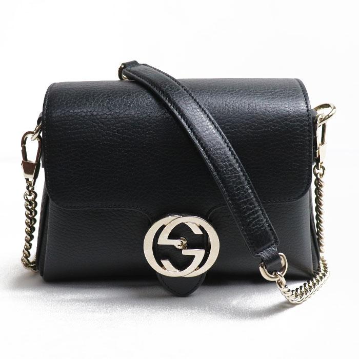GUCCI グッチ インターロッキングG ショルダーバッグ ブラック 607720 