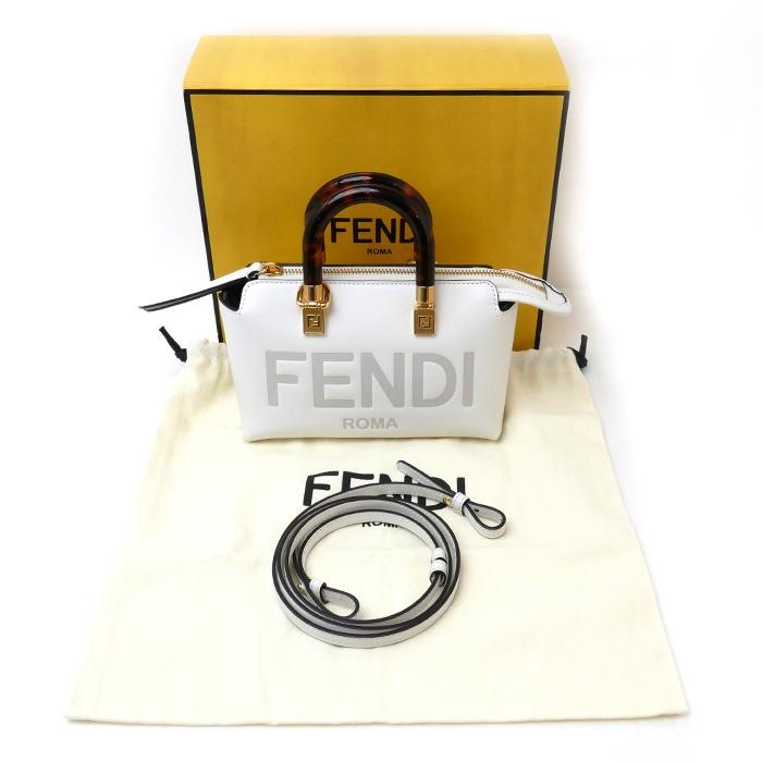 FENDI フェンディ バイザウェイ ミニ 2Wayショルダーバッグ ホワイト 8BS067ABVLF1JTW レディース 中古 美品｜koera｜06