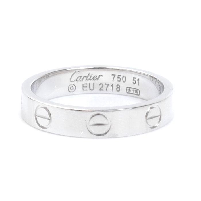 CARTIER カルティエ K18WG ホワイトゴールド ミニラブ リング・指輪 B4085151 4.0g レディース 中古 美品｜koera｜03