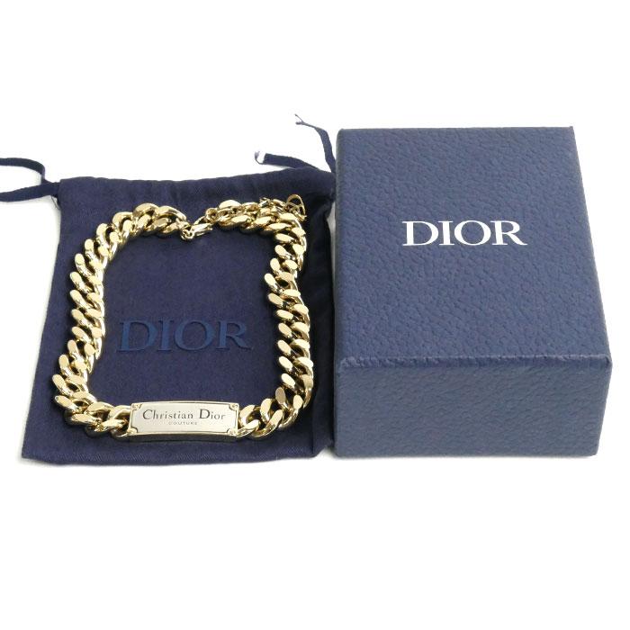 Dior ディオール 真鍮 COUTURE チェーンリンク ネックレス N2064HOMMT
