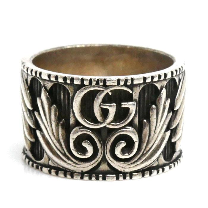 GUCCI グッチ シルバー925 ダブルG リング・指輪 22号 15.0g メンズ 
