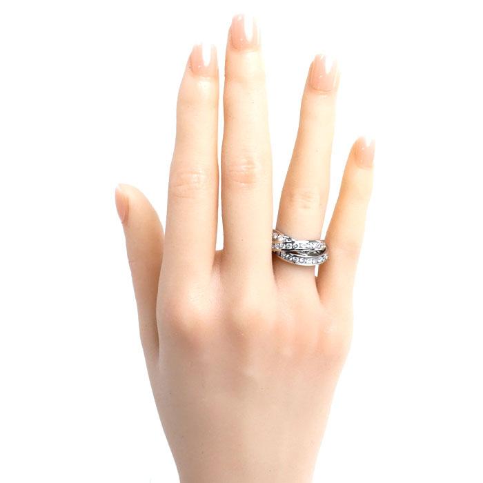 Pt900プラチナ ダイヤ 3連 リング・指輪 ダイヤモンド1.44ct 10.5号  