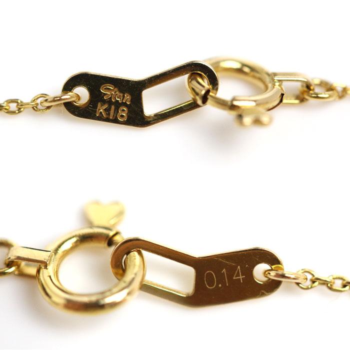 STAR JEWELRY スタージュエリー K18YG セブンダイヤモンド ネックレス 