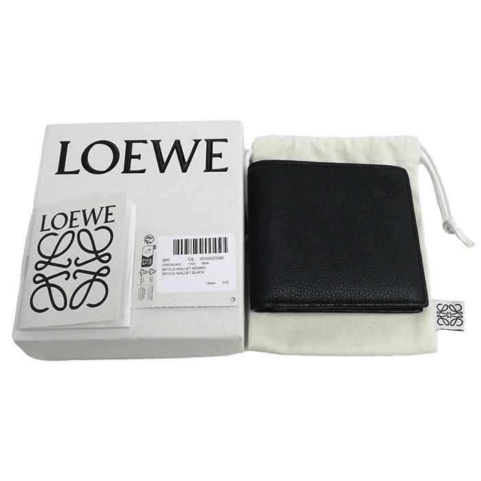 LOEWE（ロエベ） バイフォールド ウォレット 二つ折り財布 ブラック