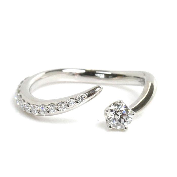 小寺智子 Pt900プラチナ リング・指輪 ダイヤモンド0.26ct 7号 2.8g 