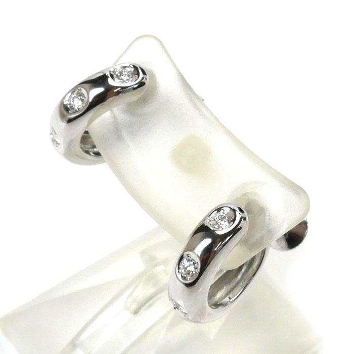 MIKIMOTO ミキモト K18WG ホワイトゴールド イヤリング ダイヤモンド 
