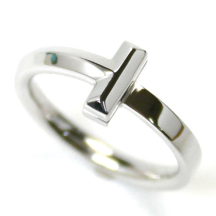 TIFFANY&Co. ティファニー K18WG ホワイトゴールド Tワン ナロー 