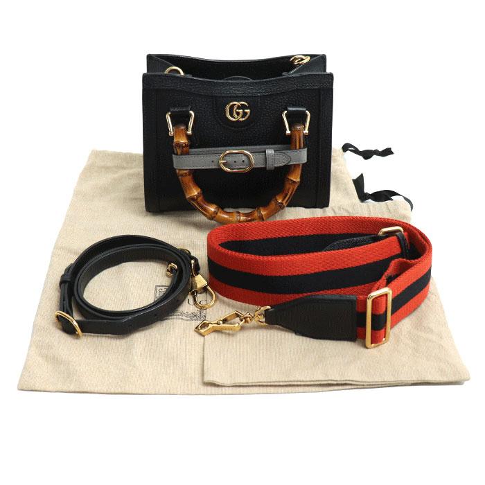 GUCCI（グッチ） ダイアナ ミニトート 2Wayショルダーバッグ ブラック