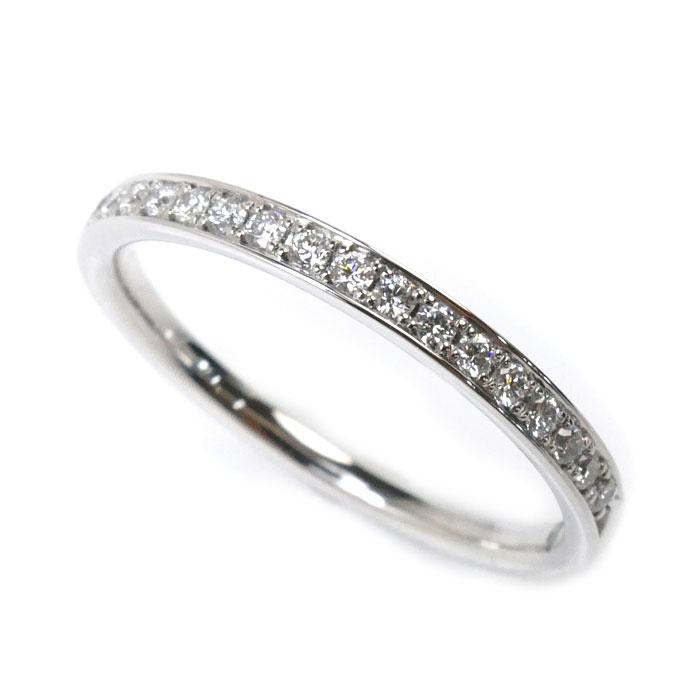 4℃ ヨンドシー Pt950プラチナ ハーフエタニティ ダイヤ リング・指輪  