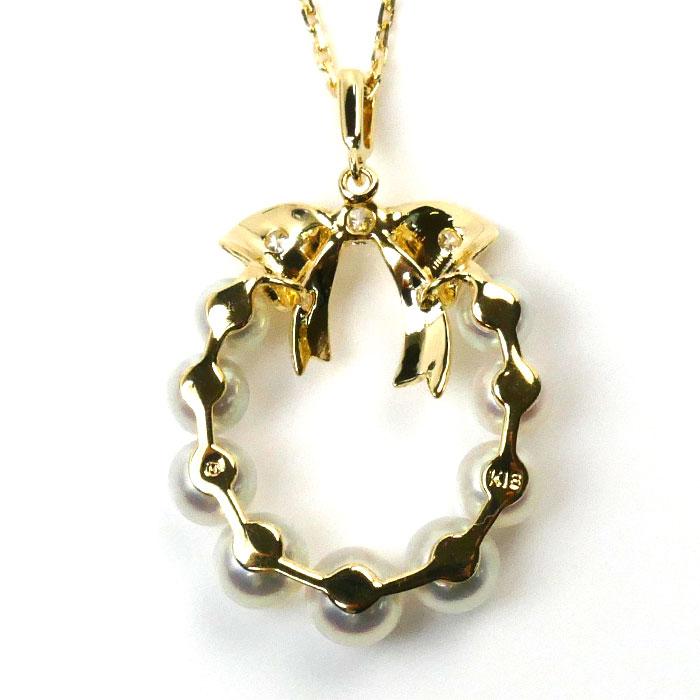 MIKIMOTO（ミキモト） K18YG イエローゴールド パール ダイヤ
