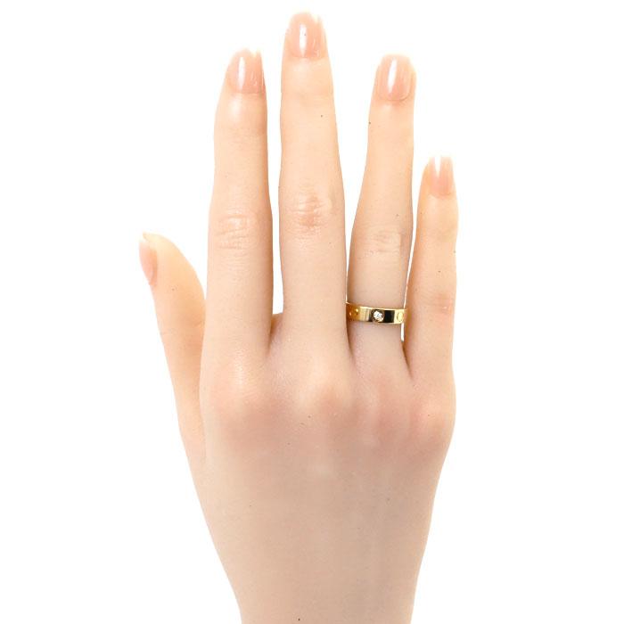 CARTIER カルティエ K18YG ミニラブ 1P ダイヤ リング・指輪 B4056147 