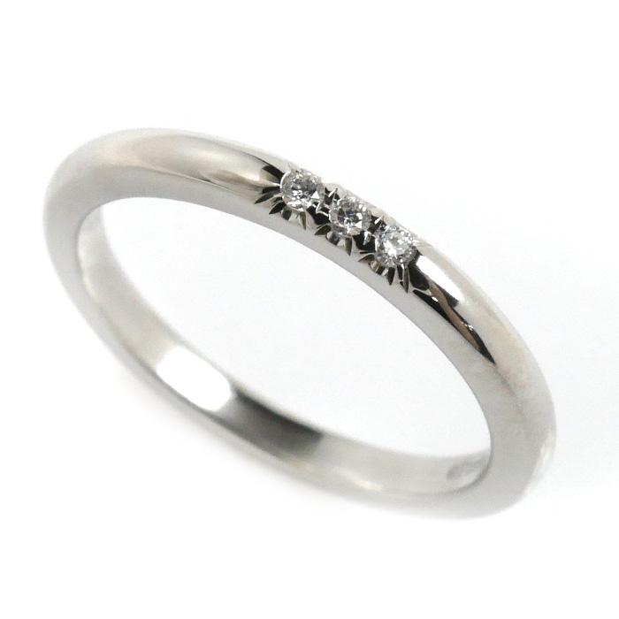 TIFFANY&Co. ティファニー Pt950プラチナ クラシックバンド3P ダイヤ 