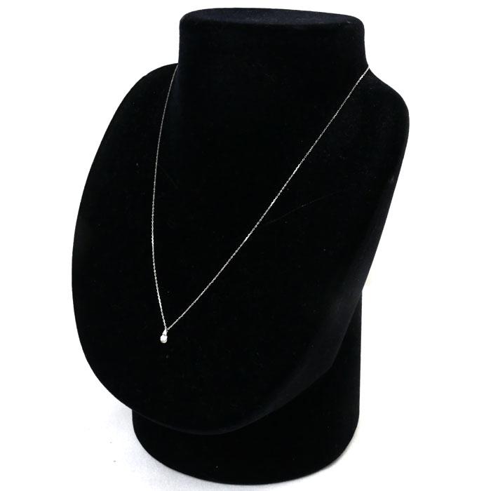 STAR JEWELRY】 K10WG ダイヤモンド ネックレス 40cm K10(ホワイト 