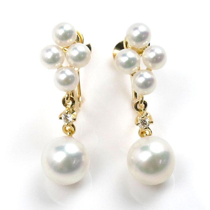 MIKIMOTO（ミキモト） K18YG イエローゴールド イヤリング PE-768BK