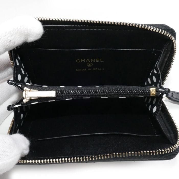 CHANEL（シャネル） マトラッセ COCO パール コインケース ブラック