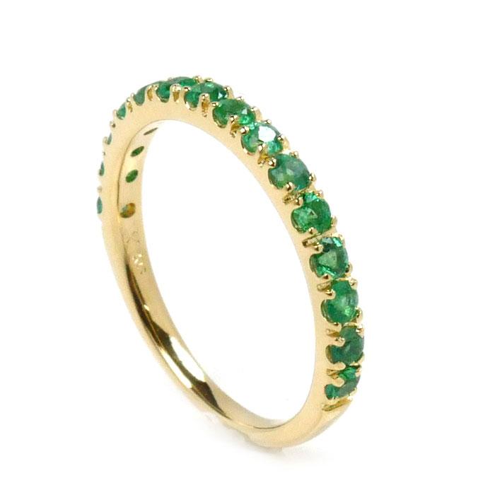 ビズー BIZOUX K18YG イエローゴールド リング・指輪 エメラルド0.45ct