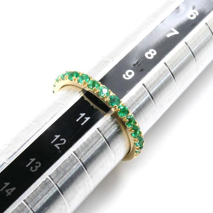 ビズー BIZOUX K18YG イエローゴールド リング・指輪 エメラルド0.45ct