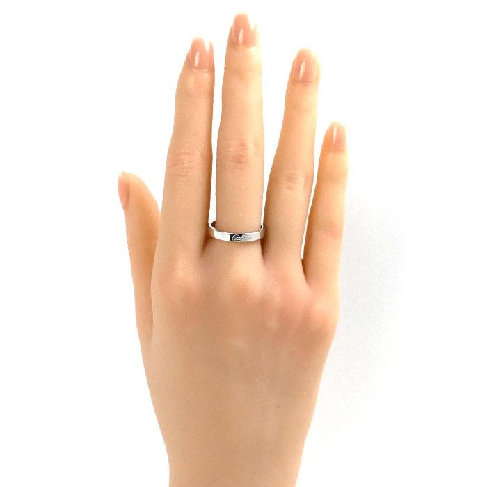 Cartier（カルティエ） Pt950プラチナ エングレーブド リング・指輪