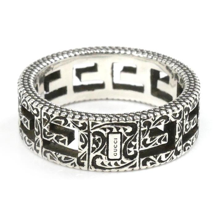 GUCCI（グッチ） シルバー925 スクエア G ワイドリング リング・指輪