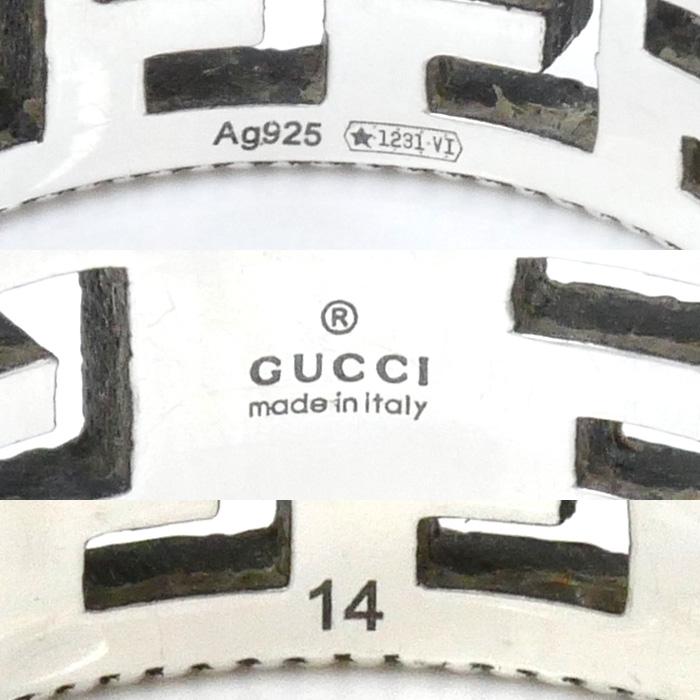 GUCCI（グッチ） シルバー925 スクエア G ワイドリング リング・指輪