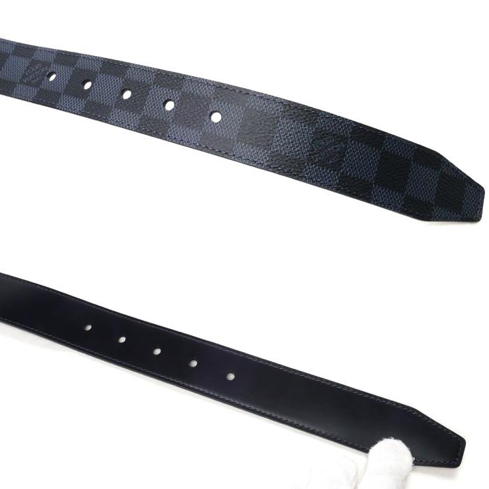 LOUIS VUITTON（ルイ・ヴィトン） サンチュール・ボストン ダミエ コバルト ベルト ネイビー M9216 リバーシブル メンズ ...