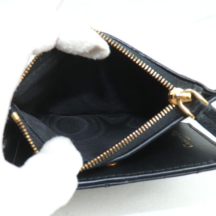 Dior ディオール Caro Dahlia カナージュ 二つ折り財布 ブラック