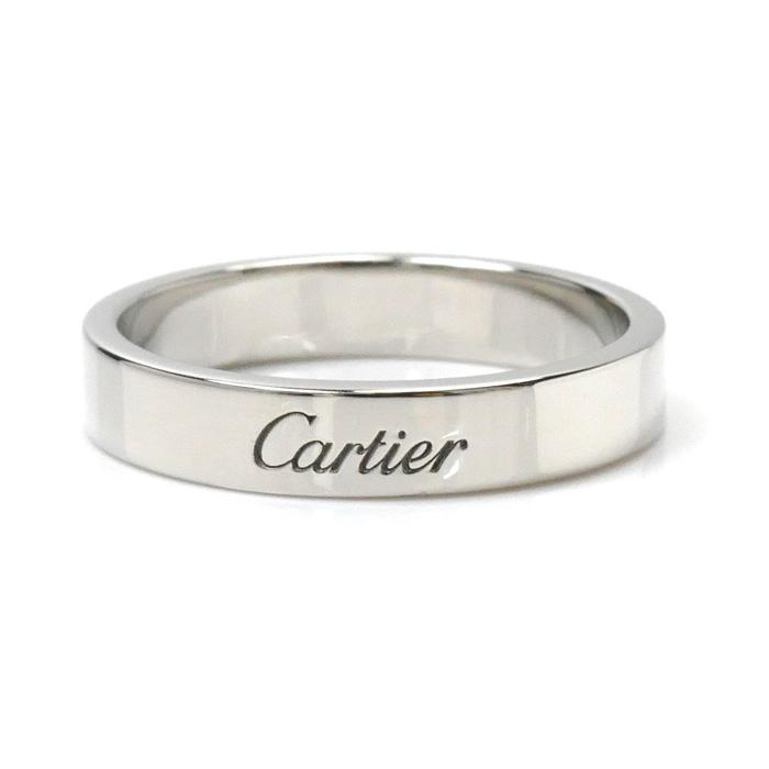 Cartier（カルティエ） Pt950プラチナ エングレーブド リング・指輪