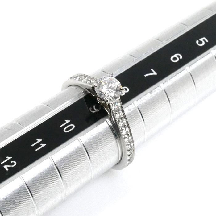 Cartier カルティエ 3Pダイヤ プラチナ リング Pt950 5号 指輪 Cartier（カルティエ） Pt950プラチナ ソリテール1895 ハーフ