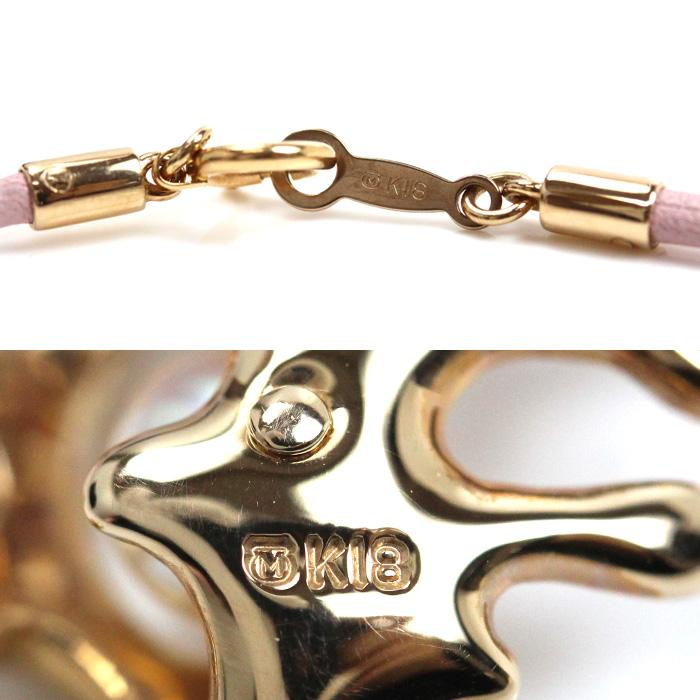 MIKIMOTO（ミキモト） K18PG コードネックレス パール 珊瑚モチーフ 
