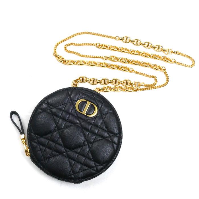 専用出品   DIOR CARO ラウンドポーチ Dior ディオール カロ ラウンド ポーチ ショルダーバッグ ブラック
