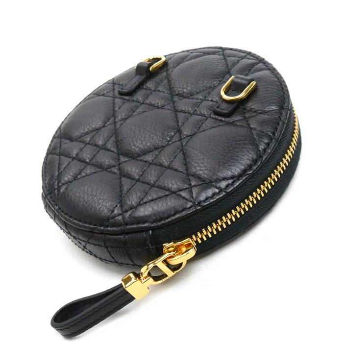 Dior ディオール カロ ラウンド ポーチ ショルダーバッグ ブラック