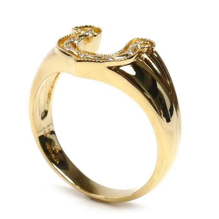 ゆきざき K18YG イエローゴールド レガリア ダイヤ リング・指輪