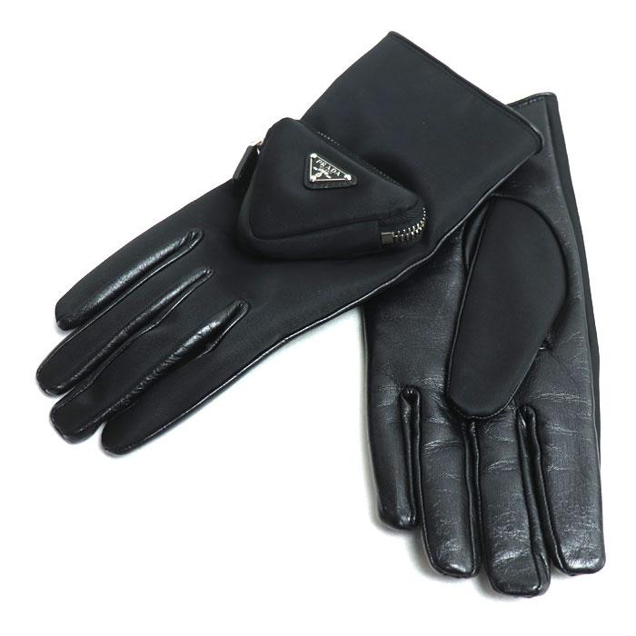 PRADA（プラダ） トライアングルロゴ 手袋 ブラック 2GG137 2DW1 F0002