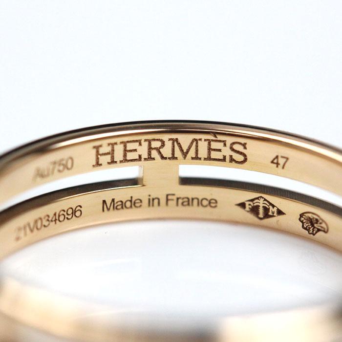 HERMES（エルメス） K18PG ピンクゴールド アリアンヌ リング・指輪