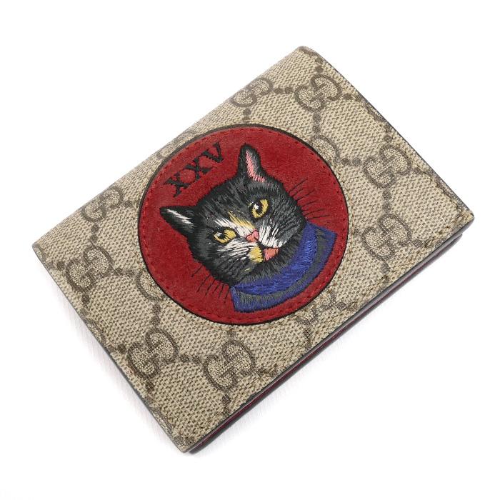 GUCCI グッチ 二つ折り財布 ミスティックキャット 猫 ネコ 499380