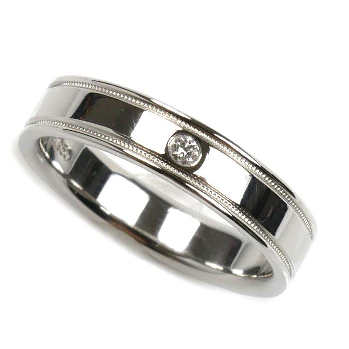 ティファニー Pt950 ダイヤ クラシック バンド リング 定価25万