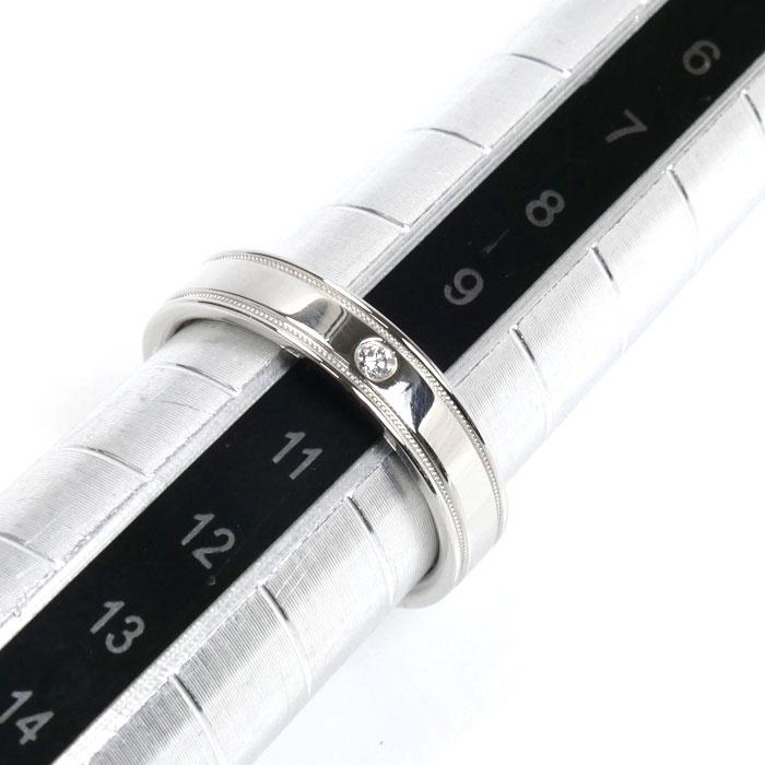 TIFFANY&Co.（ティファニー） Pt950プラチナ ダブルミルグレインバンド