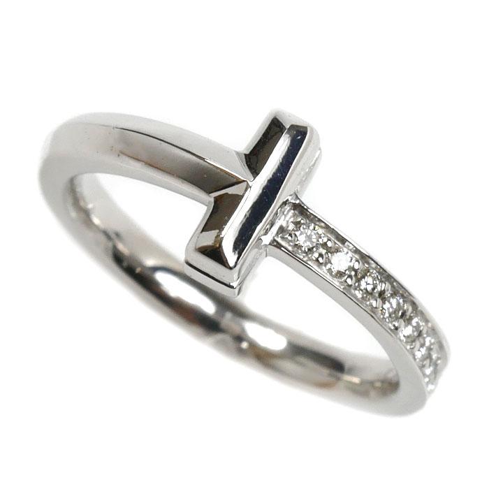 TIFFANY&Co.（ティファニー） K18WG ホワイトゴールド Tワン ナロー
