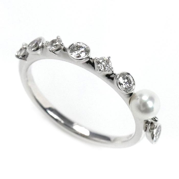 MIKIMOTO（ミキモト） K18WG ホワイトゴールド ディナー リング・指輪