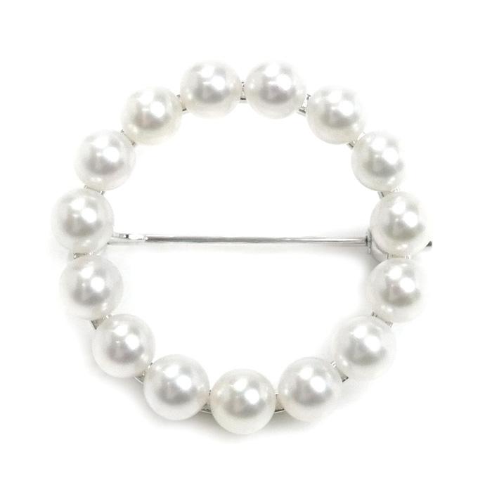 MIKIMOTO ミキモト シルバー パール ブローチ パール約4.3mm 4.0