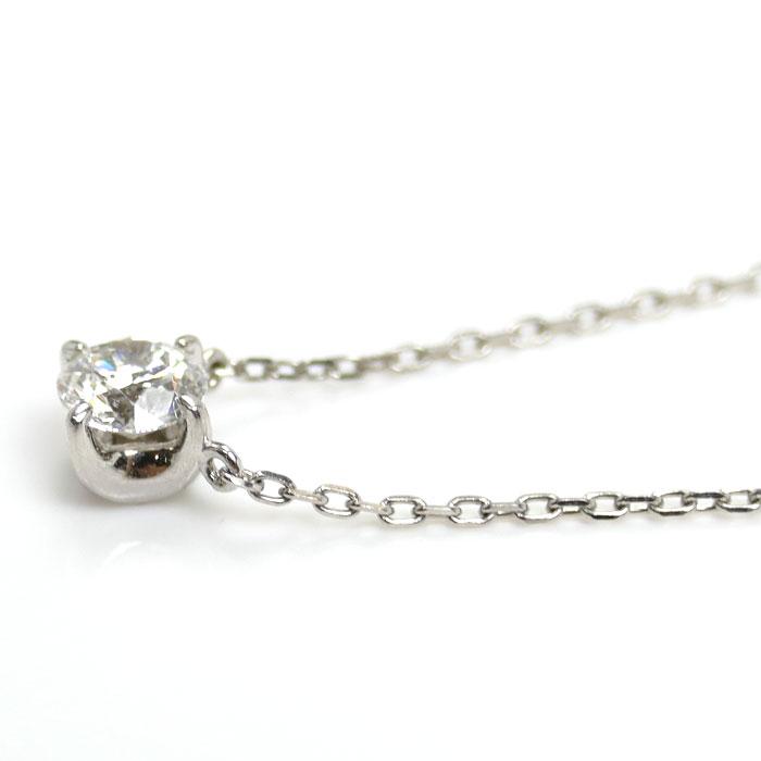 美品 4℃ 一粒ダイヤネックレス Pt850 0.177ct 【公式通販】