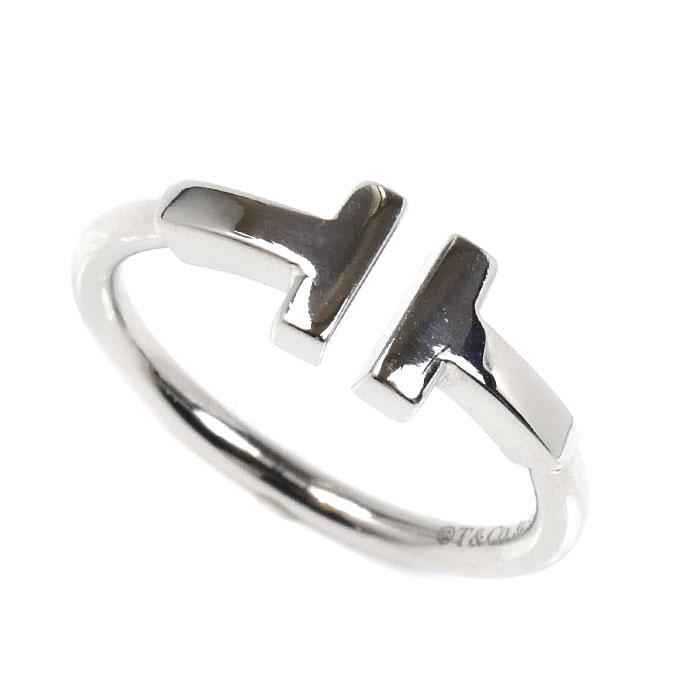 TIFFANY&Co. ティファニー K18WG ホワイトゴールド Tワイヤー リング 
