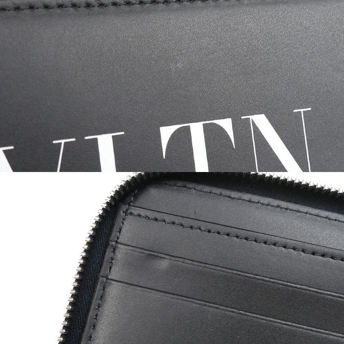 m*4様 VALENTINO★ネックウォレット★レザー二つ折り財布 ★VLTNロ VALENTINO（ヴァレンティノ） ネックウォレット ロゴプリント 二つ折り