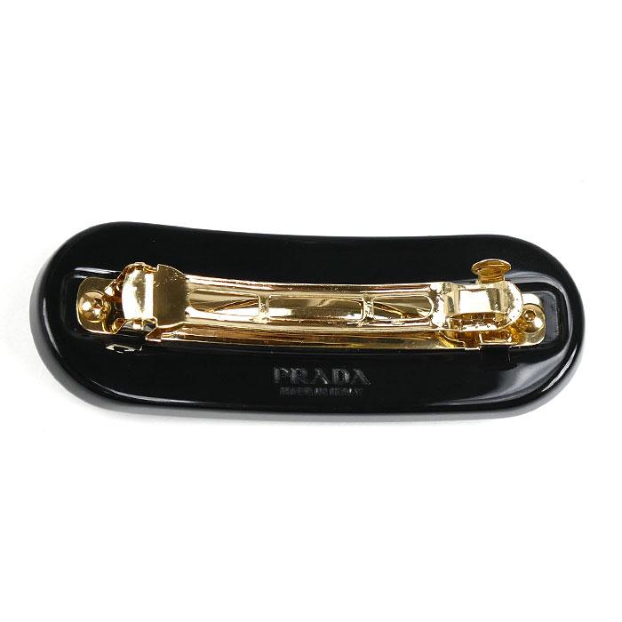 PRADA（プラダ） プラスチック 真鍮 ロゴ プレックス ヘアクリップ