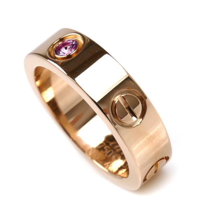 Cartier カルティエ K18PG ピンクゴールド ミニラブ リング #48 Cartier カルティエ K18PG ピンクゴールド ミニラブ リング #48 中古
