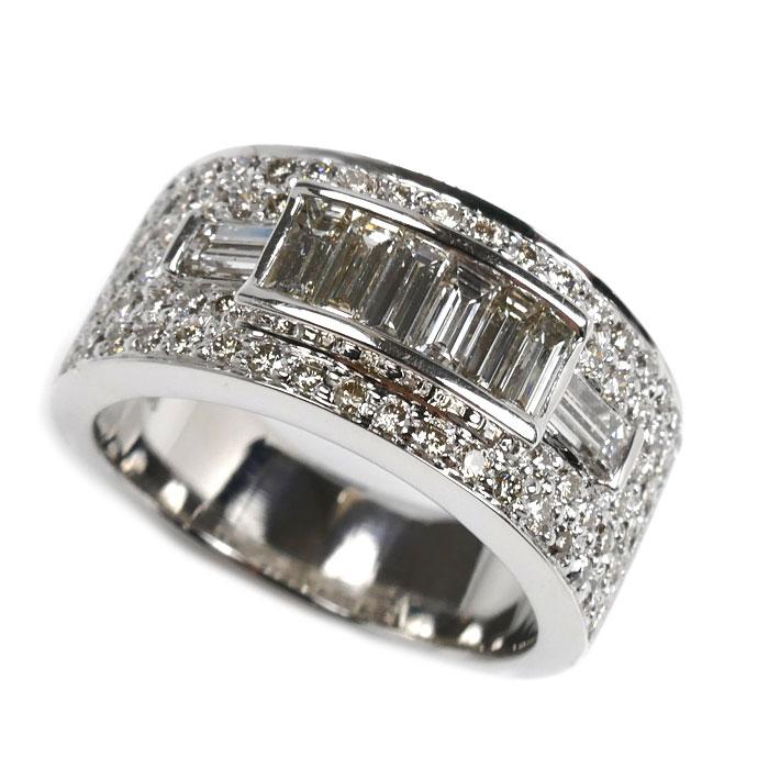 K18WG ホワイトゴールド リング・指輪 ダイヤモンド1.56ct 11.5号 9.9g 